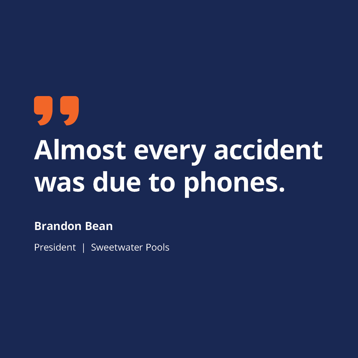 Zero at-fault accidents during the busiest season.