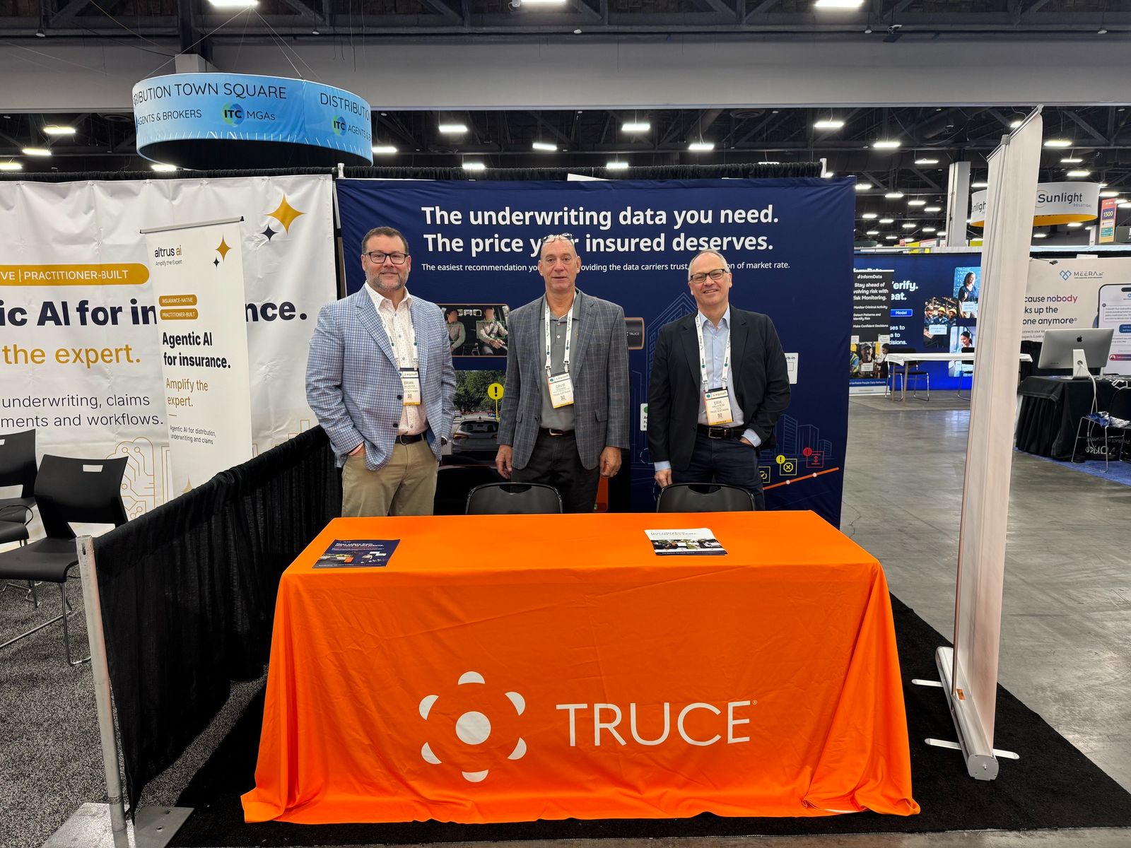 Brian, David and Erik at the TRUCE booth at InsureTech Connect