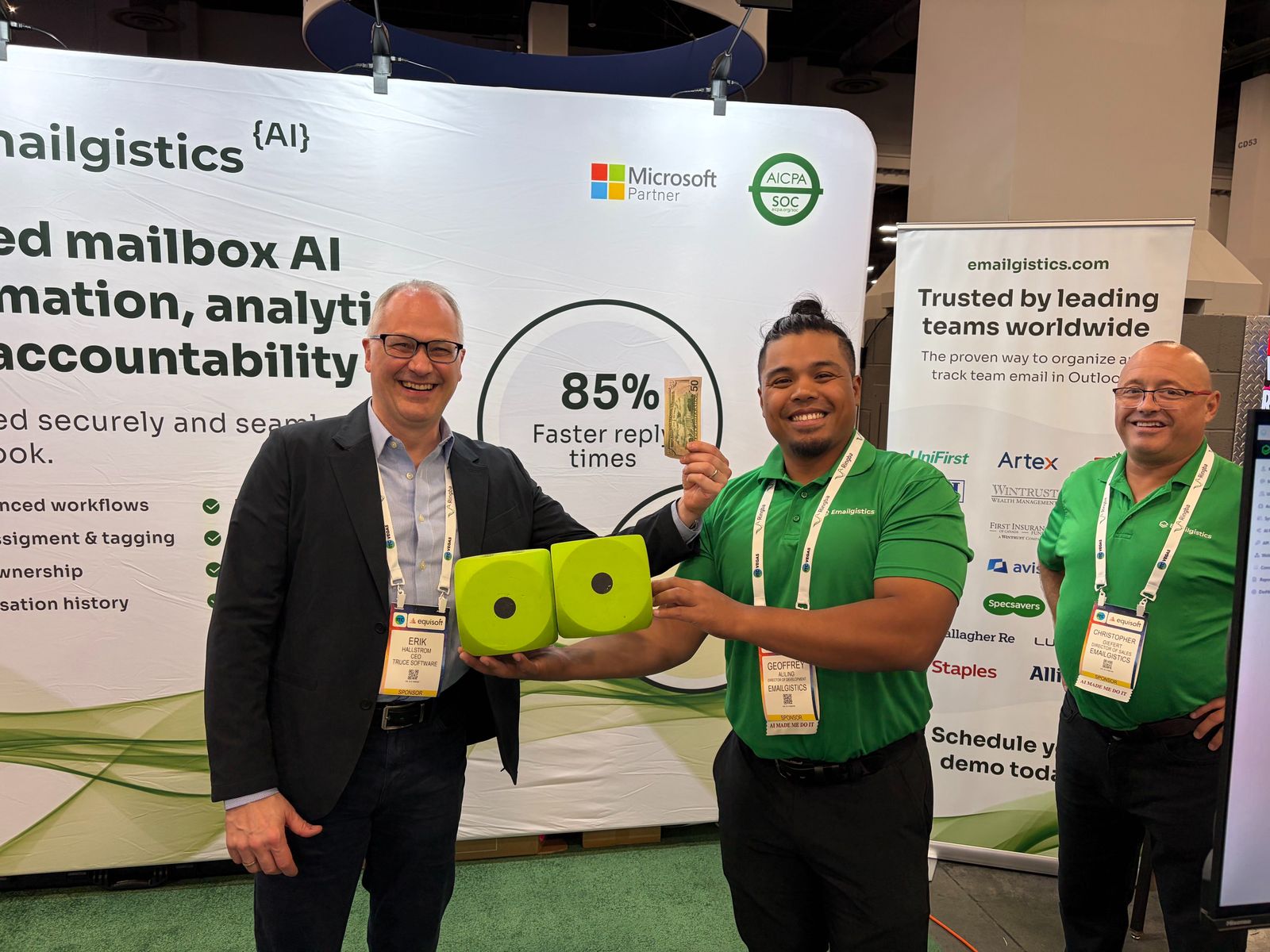 Erik with the Emailgistics team at InsureTech Connect