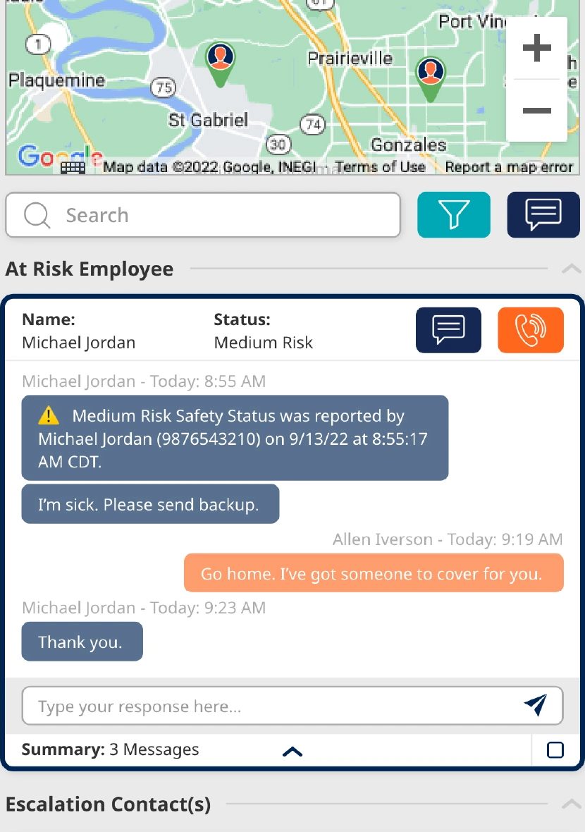 Supervisor escalation view