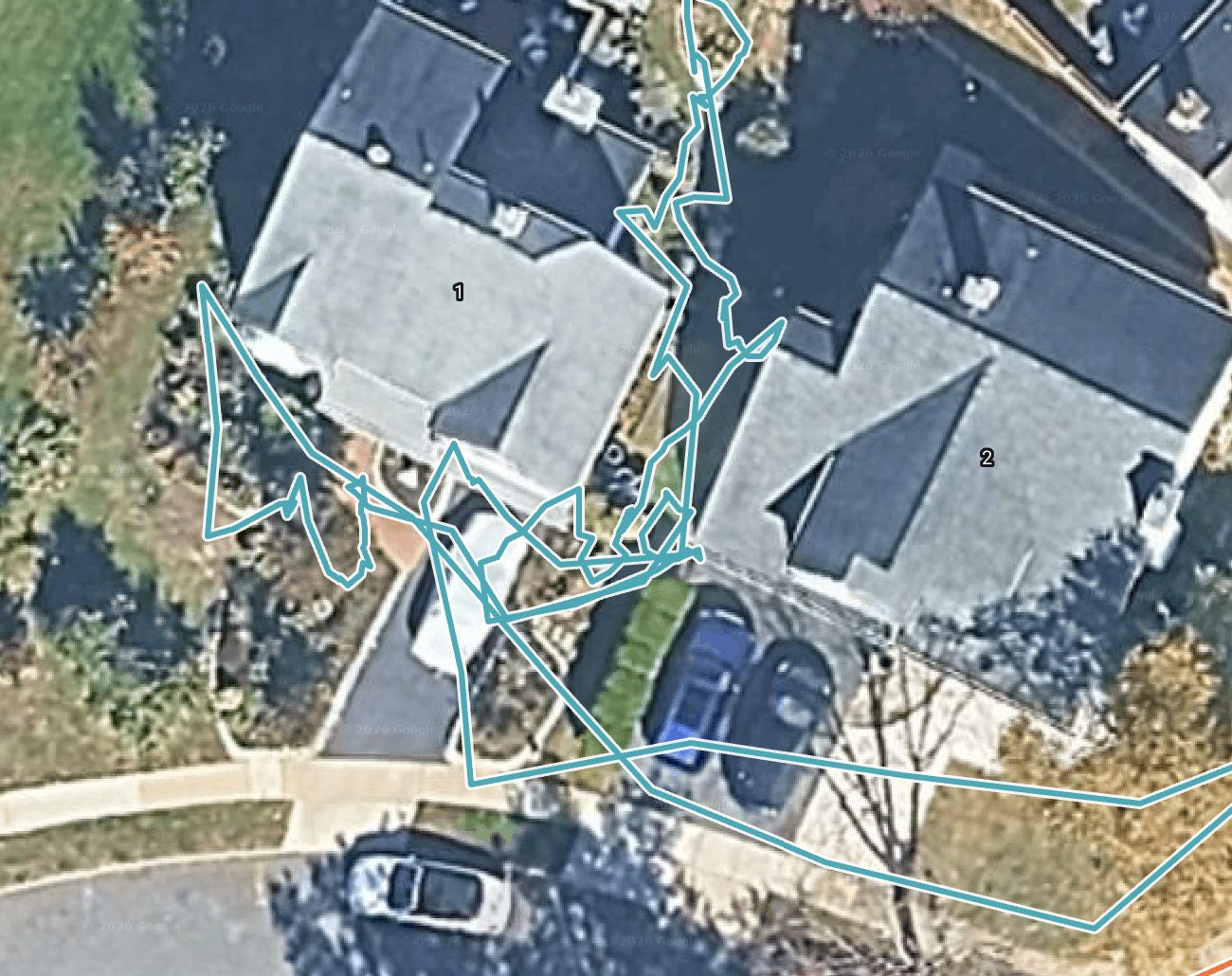 The walking path at the job site