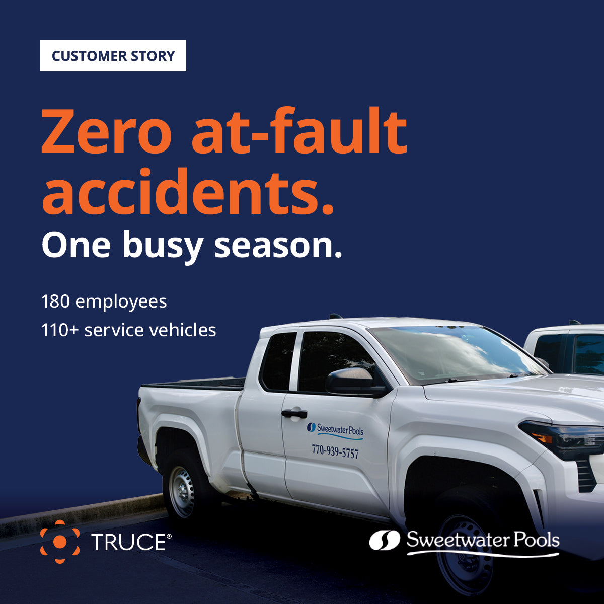 Zero at-fault accidents during the busiest season.