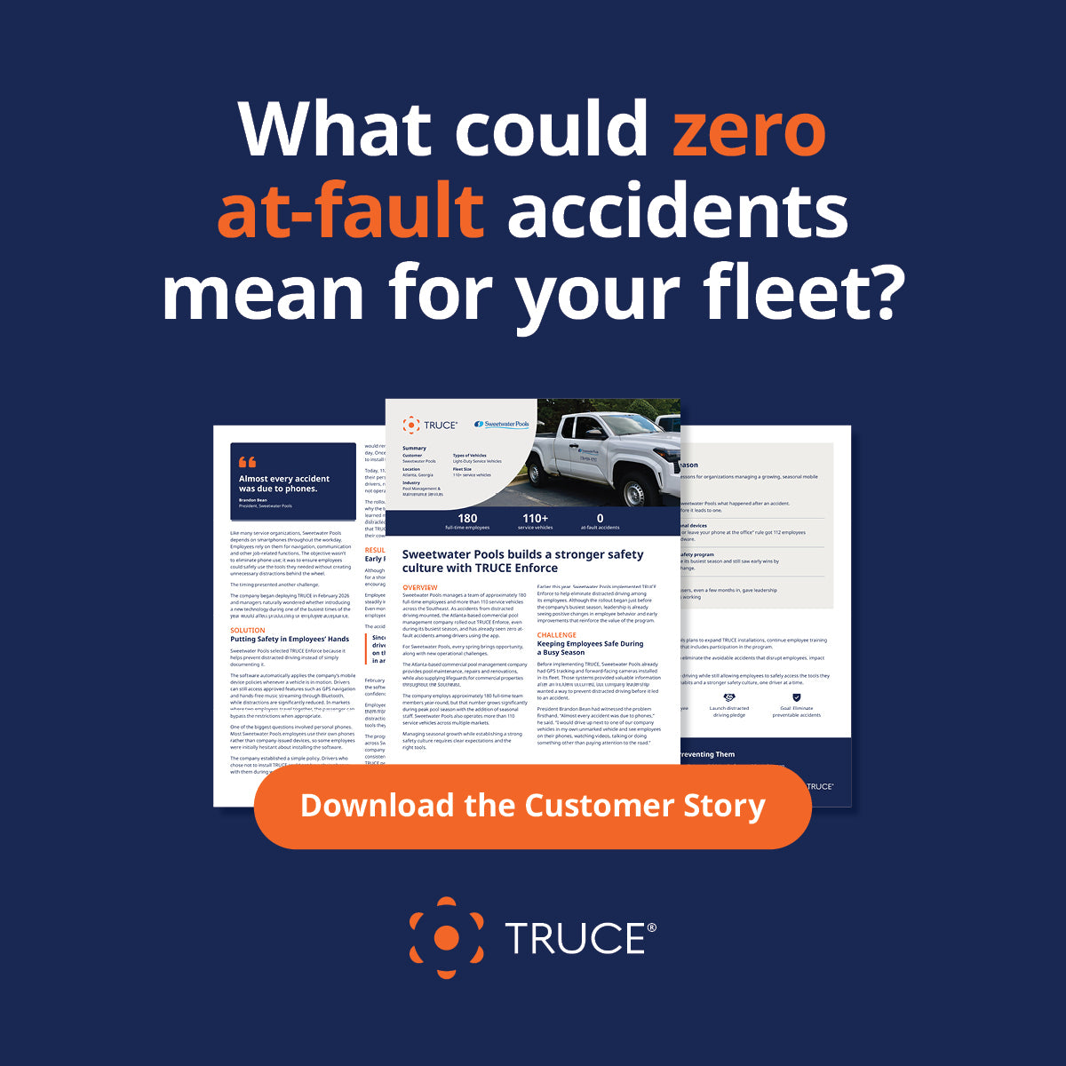 Zero at-fault accidents during the busiest season.