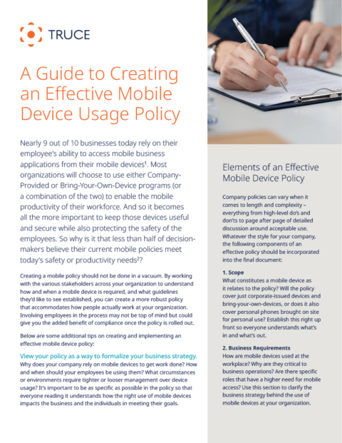 Is Your Corporate Mobile Device Policy a ‘No First’ Approach?